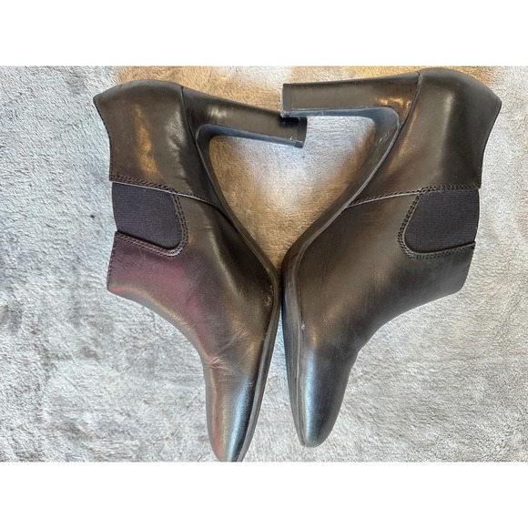 Women's Franco Sarto Black Heeled Booties - Picture 8 of 9